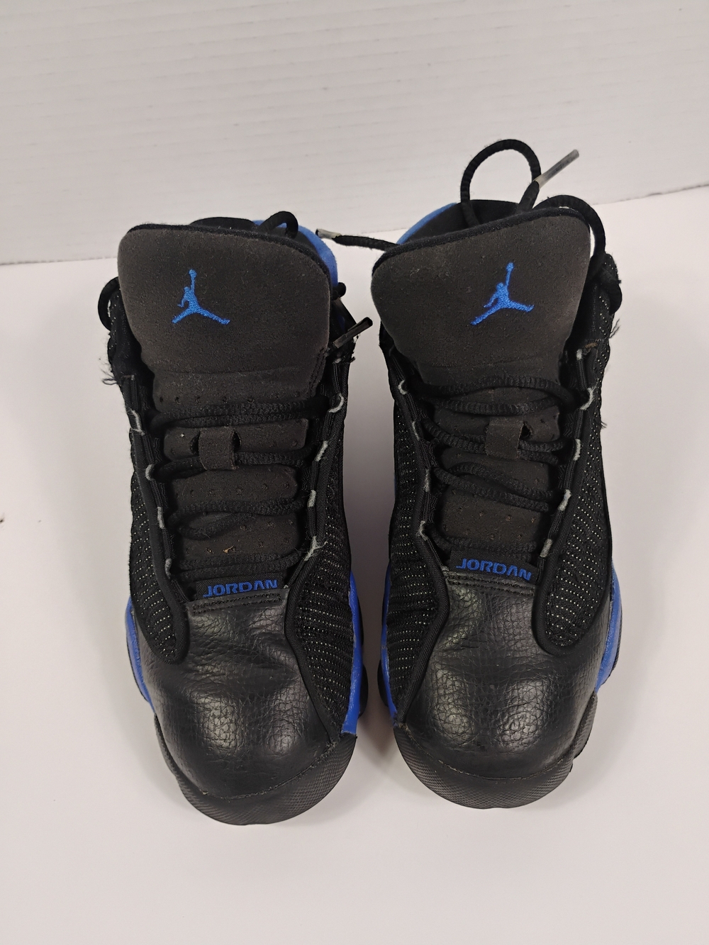 Jordan Kids' Black and Royal Blue Retro Basketball Sneakers